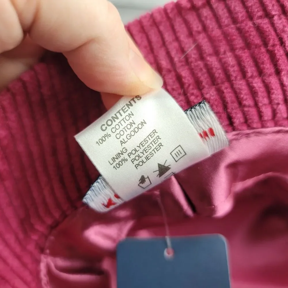 Kangol Pink Corduroy Blanford Women’s Bucket Hat Cap NWT Size Medium